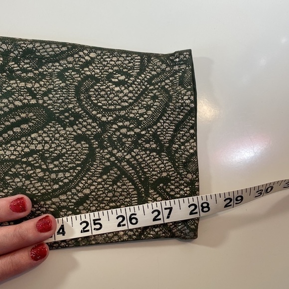 7 For All Mankind Green‎ Gold Paisley Skinny Jeans Size 30 - Picture 10 of 10